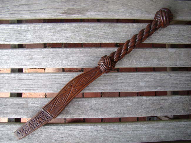 A Fabulous and Historic Tiller carved in honor of Vice Admiral Alexander Cochrane and Admiral Lord Bridport and dated 1843 — image 7
